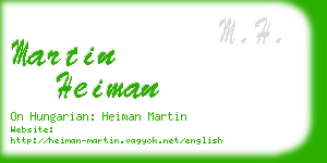 martin heiman business card